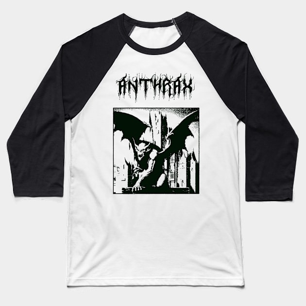 Anthrax Baseball T-Shirt by Pocong gancet 